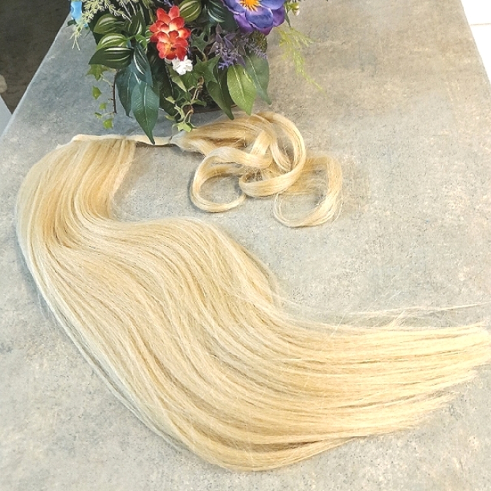 Like New Insert Name Here "Miya Champagne Blonde 26" Ponytail With Wrap & Bag